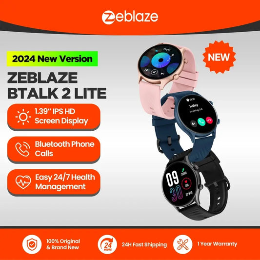 Zeblaze Btalk 2 Lite Smart Watch 100+ Sports New 2024