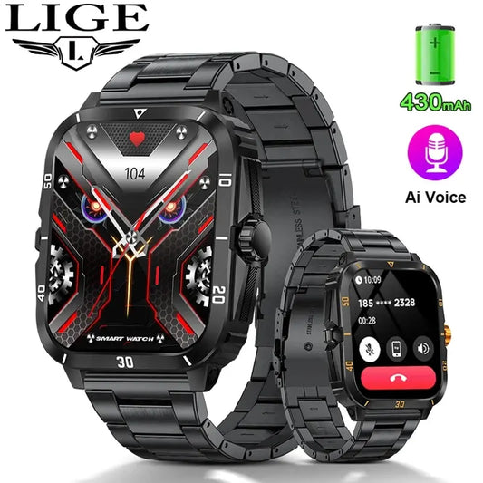 LIGE Sport Smart Watch For Men Bluetooth Waterproof