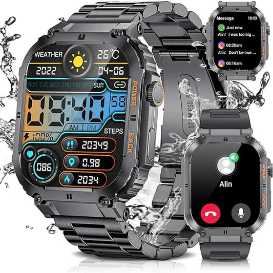 LIGE Outdoor Sports Fitness Smartwatch For Men Waterproof Watches